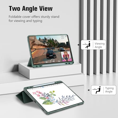 ProCase Smart Case for Galaxy Tab S10 Lite/S10 FE/S9 FE 10.9-Inch with S Pen Holder, Trifold Stand Folio Cover with Soft TPU Back for 10.9" Galaxy Tab S10 Lite/S10 FE/S9 FE -Mgreen - Thumbnail 6