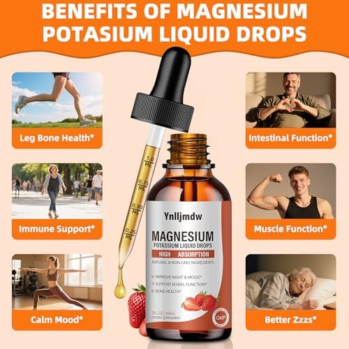 Potassium Magnesium Supplement Drop Liquid 2 Pack,Magnesium glycinate Drop - Thumbnail 2