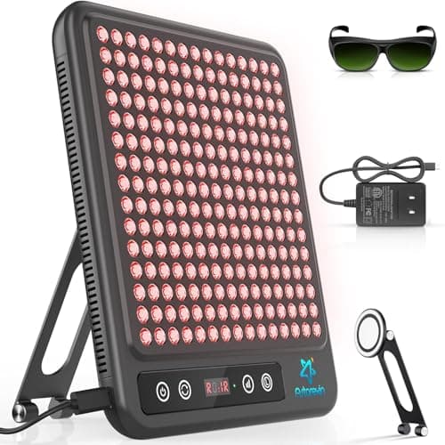 Astarexin Red Light Therapy Panel, 225 Dual-Chip LEDs with 660nm Red & 850nm Near Infrared Light for Face, Skin, Sleep, Body Relaxation, Portable Therapy Panel with Stand & Timer - Image 1