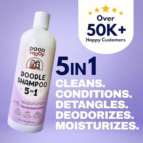 Dood Woof Dog Shampoo and Conditioner for Doodle - All Natural Dog Shampoo for Smelly Dogs, Sensitive Skin Pet Shampoo for Dogs, Goldendoodle, Doodles, Poodle, Puppy Shampoo and Conditioner - Dog Soap - Thumbnail 2