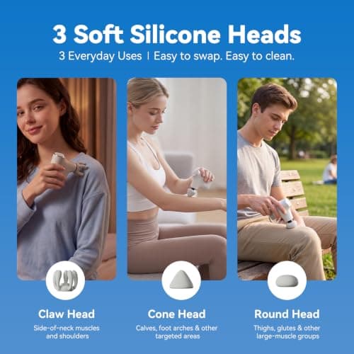 ReliefRX 0.4lb Portable Mini Massage Gun, On-the-Go Quiet Pocket Massage - Thumbnail 4