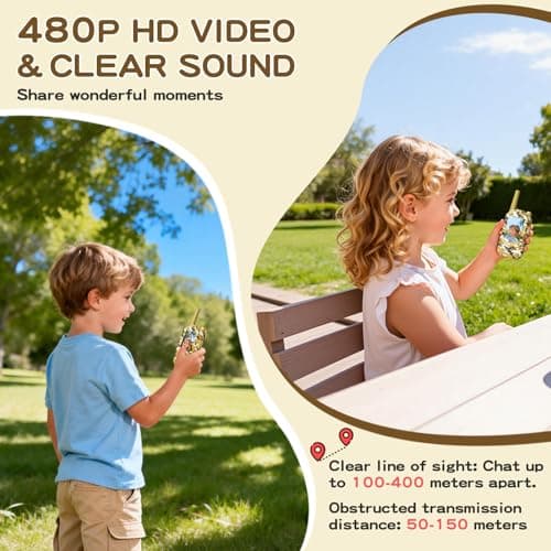 GamiAcces Video Walkie Talkies for Kids with Camera, Rechargeable - Thumbnail 2