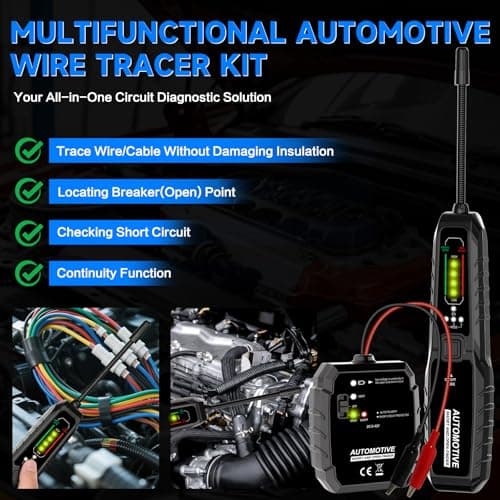 VSTM Wire Tracer Automotive Electrical Open & Short Finder, Circuit Breaker Finder, Circuit Tester, Fault Probe Cable Tracker, DC 6-42V Electrical Circuit Diagnostic Tool - Thumbnail 2
