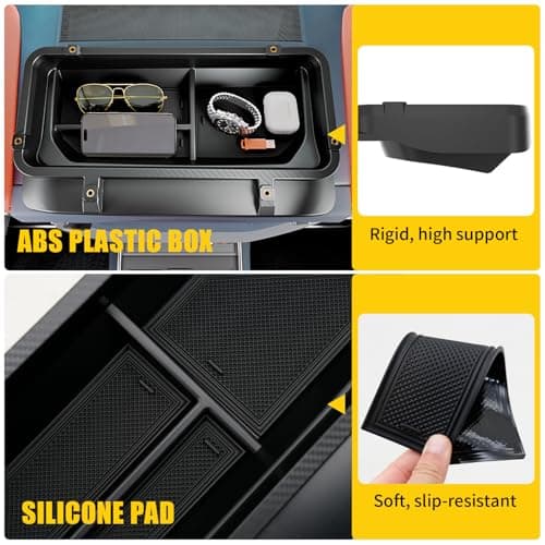 Maxzina Dashboard Storage Tray Compatible with 2021-2025 2026 Ford F150 Dash Insert Storage Organizer Compartment ABS Plastic Behind Screen Dashboard Storage Box for 2024 F-150 Accessories - Thumbnail 5