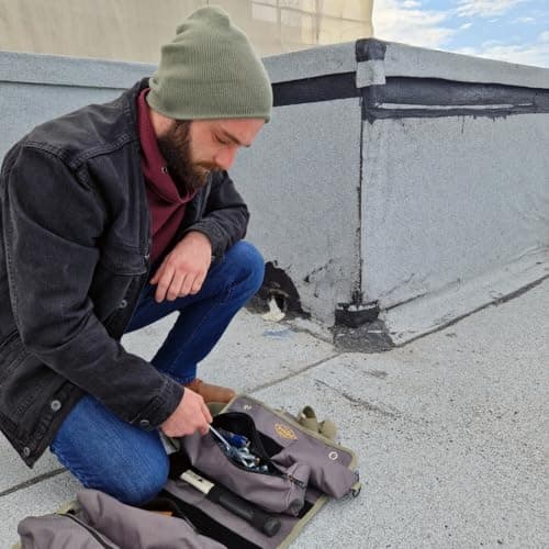 The Ryker PRO Official Roll Up Tool Bag Organizer Gifts for Dad. Motorcycle Tool Bag Organizer for Mechanic & Tools Storage Toolbag Tools Bags Mens gifts for him - w/4 Detachable Pouches & Wrench Roll - Thumbnail 4