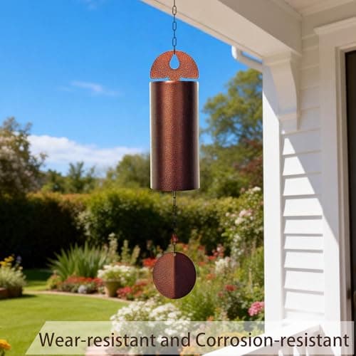 Wind Chimes for Outside Deep Tone - 27" Heroic Windbell Deep Resonance Serenity Bell,Windchimes Outdoors Decor for Patio Yard Porch Garden,Memorial Wind Chimes Gifts for Mom Grandma,Christmas, Bronze - Thumbnail 2