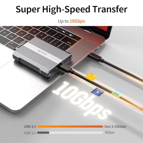 CFexpress Type B and SD4.0 UHS-II Dual Card Reader, 10Gbps USB C Dual-Slot Type B CFexpress Adapter with USB 3.2 Gen 2, Portable 2-in-1 Memory Card Reader, Compatible with Windows/Mac/Linux/Android - Thumbnail 4