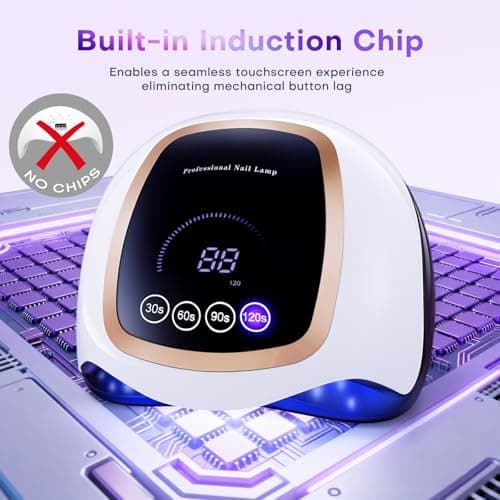 Gugusure UV LED Nail Lamp, Upgrade 180W Nail Dryer for Gel Polish with LCD Display, Auto Sensor and 4 Timer Settings, Professional Curing Lamp Light with 42 Beads for Salon and Home - Thumbnail 5