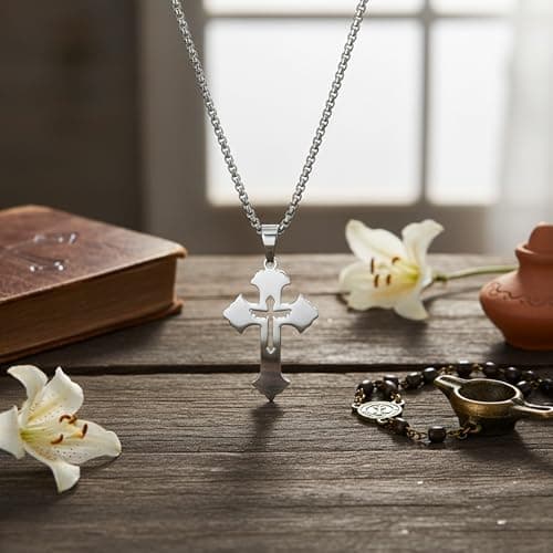 Jekvill Silver Cross Necklace for Women & Men - Dainty cross necklace Hypoallergenic Minimalist Pendant Necklaces - Faith-Inspired Jewelry Gift - Thumbnail 6