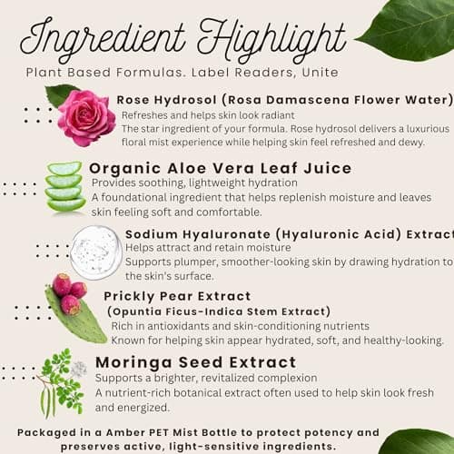Boho Aromatic Rose Glow Nutrient Toner – Hydrosol-Based Facial Mist with Rose Hydrosol, Aloe Vera & Botanical Extracts – Hydrate, Revive & Glow – 4 fl oz - Thumbnail 5