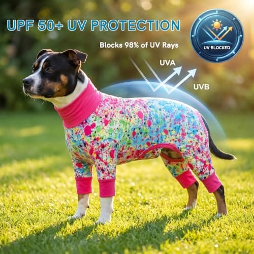 Sychien Dog Sun Shirt Breathable Mesh UPF 50+ UV Protection Summer Pet Apparel Quick Dry Lightweight Stretchy Soft Dogs Cooling Vest for Small Medium Large Dogs, Mixed Color, S - Thumbnail 3
