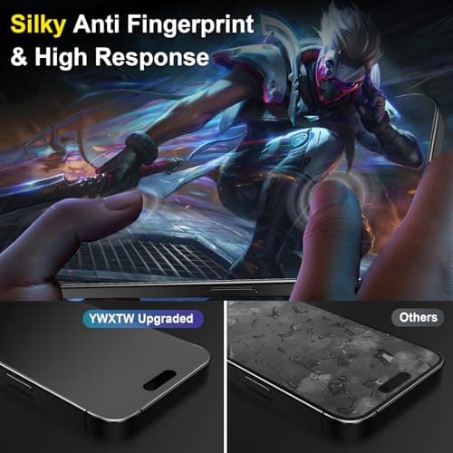 YWXTW 2 Pack for iPhone Air Matte Screen Protector 6.5 Inch + 1 Set Camera Lens Protector, [1S Pull-Out] Anti Glare Anti Fingerprint Air Glass Screen Protector, Bubble Free, Smooth as Silk - Thumbnail 5