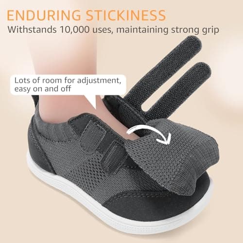 STQ KIDS Toddler Wide Toe Box Shoes Barefoot Boys Sneakers Kids Tennis First Walking Zero Drop Daily Wear School Outdoor Activities Breathable Comfortable Dark Grey Toddler Size 7 - Thumbnail 6