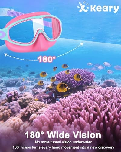 Keary 2 Pack Kids Swim Goggles with Nose Cover Swimming Goggles for Kids 4-7 6-14 8-12 Age 3-6 5-8 Toddler Boys Girl Youth Child Anti-UV Anti-Fog Pool Water Leakproof - Thumbnail 4