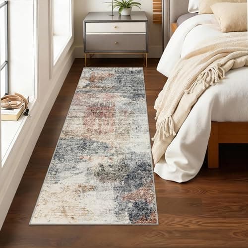 Ruicharm Black Runner Rugs for Hallway: Abstract Washable Runner Rug 2x6 for Entryway Kitchen Bedroom Bathroom - Modern Cozy Home Decor Long Carpet Mat Stain-Resistant - Thumbnail 3