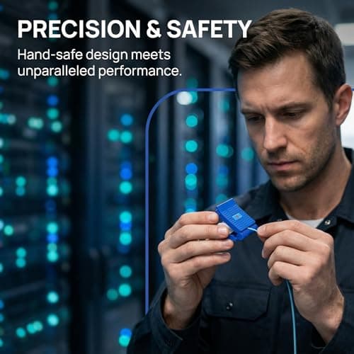 CHKAFEISTAR Fiber Optic Wiping Clip Multi-Core Fiber Cleaner, Replaceable Nano Pads, Hand-Safe, No Fiber Breakage, 99% Stain Removal - Thumbnail 5