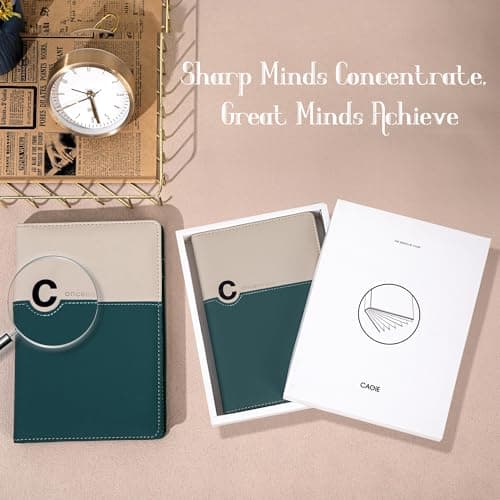 CAGIE Lined Journals for Writing Two-Toned Hardcover Journal Notebook for Women 256 Pages A5 Journal with 100GSM Thick Paper for Work Note Taking Diary, Refillable Design,8.6 x 5.7 Inch, Green - Thumbnail 4