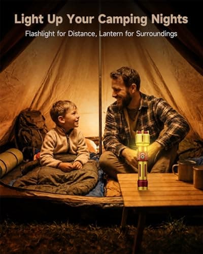 SKYFIRE 2503 LED Rechargeable Flashlights, 10000mAh Super Bright 3000 High Lumens Flashlight Zoomable Tactical Flash Light 10 Modes Waterproof for Home Camping Emergencies Outdoor Hiking Christmas Red - Thumbnail 3
