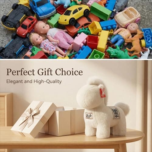 LXYUNKJ 2026 Year of The Horse Stuffed Animals Plush Soft Plushie Toys - Mascot Doll Toys Zodiac Decor, Super Cute Plush Soft Toy for Adults, Kids and Families Gifts (10" Dì Lú) - Thumbnail 6