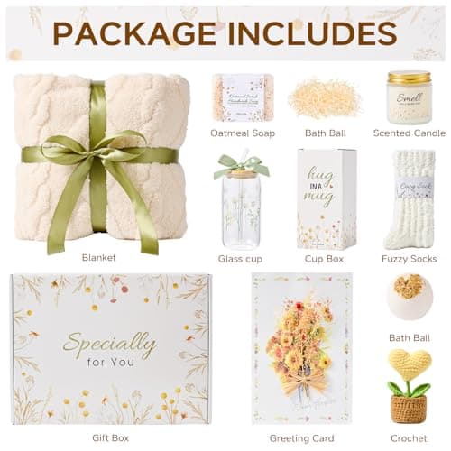 Get Well Soon Gift Baskets for Women, Self Care Package Get Well Gifts After Surgery Spa Sympathy Thinking of You Gifts Baskets Birthday Gift for Women Mom Best Friends - Thumbnail 2