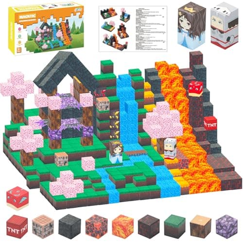 SKTMYY Magnetic Blocks-100PCS Build Magnet Toys Set Magnetic Building Blocks, STEM Sensory 0.98” Magnet Cubes for Kids Toddlers for Boys & Girls Ages 3 4 5 6 7 8 9 10 12 - Image 1