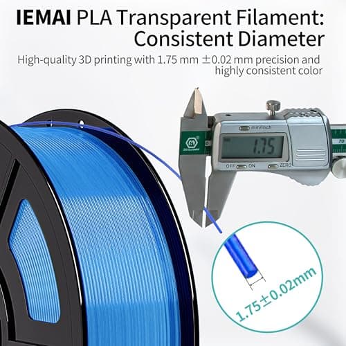 IEMAI HF PLA 3D Printer Filament 1.75mm, High Flow Transparent Filament, ±0.02mm Dimensional Accuracy, Smooth Stable Printing for FDM 3D Printers, PLA Transparent Brown - Thumbnail 3