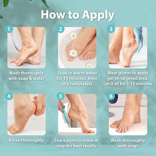 Ebanel Professional Callus Remover for Feet with 20% Urea, Epsom Salt, Salicylic Acid, Glycolic Acid, Heel Toe Foot Callus Remover Gel Peel Exfoliator Dead Skin Removal for Feet, Cracked Heel Repair - Thumbnail 6