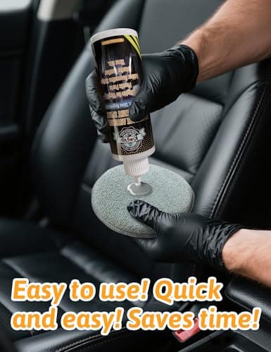 Kingvo Car Leather Conditioner, Leather Protector Repair Kit Car Interior Polish Care for Couch Vinyl Purses Boot Furniture Auto Upholstery,10 OZ - Thumbnail 5