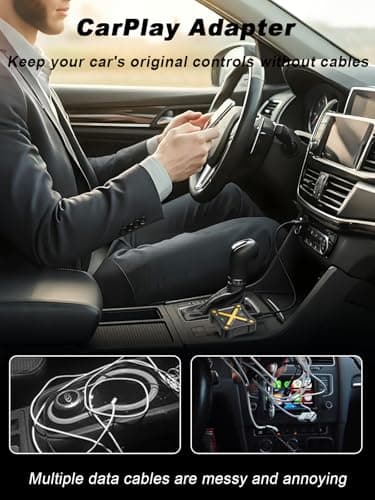 Velontork Wireless CarPlay Adapter for Apple iPhone - Bluetooth 5.3 Plug & Play, No Latency, Auto Reconnect, Compatible with 2016+ Factory Wired CarPlay Cars & iOS10+ - Thumbnail 2