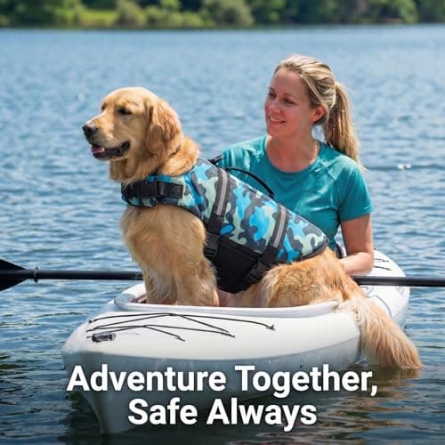 Doglay Dog Life Jacket with Rescue Handle, Dog Life Vest for Swimming Boating, Adjustable Reflective Puppy Swim Vest with Superior Buoyancy for Small Medium Large Dogs - Thumbnail 3