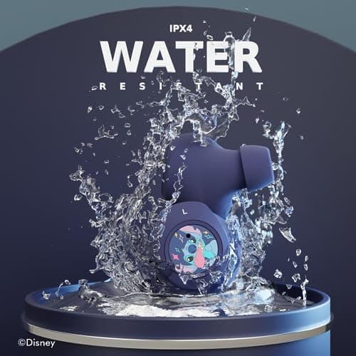 Disney Lilo and Stitch Bluetooth Earbuds w/Charging Case- Wireless Headphones w/Built-in Mic+ Up to 30 Hrs Playtime- Lilo and Stitch Gifts for Girls,Boys,Women,Men,All Fans of Lilo and Stitch Stuff - Thumbnail 4