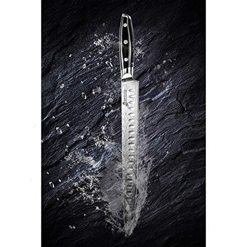 TUO Carving Knife - 12 Inch Brisket Carving Knife for Meat and Turkey - High Carbon Stainless Steel - Full Tang G10 Handle with Gift Box - Black Hawk S Series - Thumbnail 5