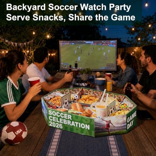 Soccer Party Decorations, Snack Platter Centerpiece for Birthday Game Day - Thumbnail 2