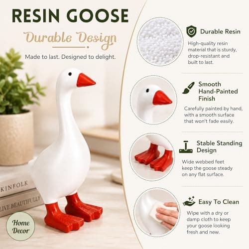 BRICKKIDS 7 inch Desk Goose Desktop Goose Gifts for Women Friends Coworkers Bosses Girlfriend Housewarming Gifts Home Office Desk Shelf Decor - Thumbnail 6