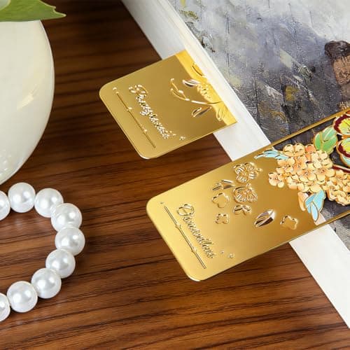 HOMTEK 3pcs Metal Flower Bookmarks with Tassel, Hollow Butterfly Theme Book Marks for Reading Women, Cute Book Markers for Book Lovers Writers Readers Children Teens Women Teachers Students (Style A) - Thumbnail 5