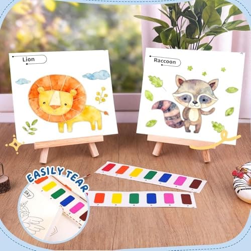 YPLUS Paint with Water Books for Toddlers, Art Craft Toys Watercolor Painting Pape, Gift for Kids Ages 1-3, 2-4, 4-6, Drawing with Brush - Animals - Thumbnail 5