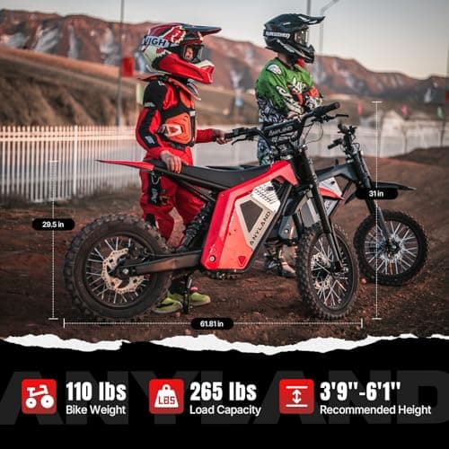 Anyland Rev 01 Electric Dirt Bike for Teens Adults, 3000W Electric Motorcycle with 48V/22.5AH Battery, 48 Mile Range, E Dirt Bike with Hydraulic Brakes, Mountain Off-Road Ebike - Thumbnail 4