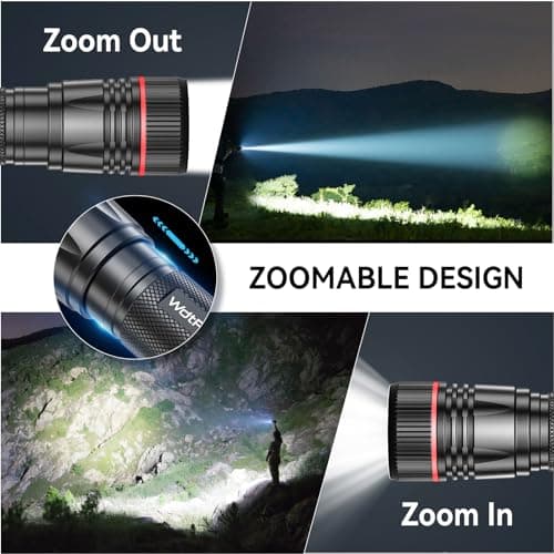 WdtPro Rechargeable Flashlights High Lumens, 1 Pack 10H Long Lasting Super Bright EDC Flashlights, LED Mini Tactical Flash Lights for Camping Emergency, Drop & Water Resistant (Battery Included) - Thumbnail 6