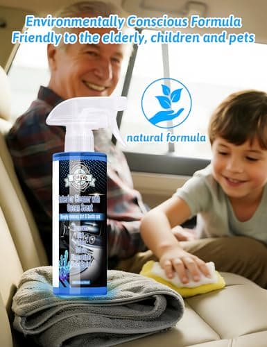 Car Cleaner Interior, Leather Cleaner Upholstery Interior Ceaning Kit Carpet Dashboard Shiny Car Stuff for Vinyl,Plastic,Fabric,Carpet & More,Ocean Scent - Thumbnail 3