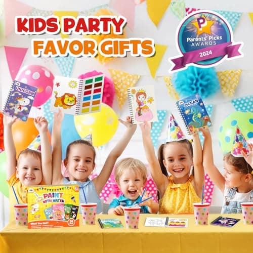 ZMLM 24 Water Coloring Books for Kids Party Favors - Bulk Mini Coloring Books for Kids Ages 4-8,Small Birthday Goodie Bag Stuffers School Teacher Return Gift Art Crafts Classroom Prizes (Classic) - Thumbnail 3