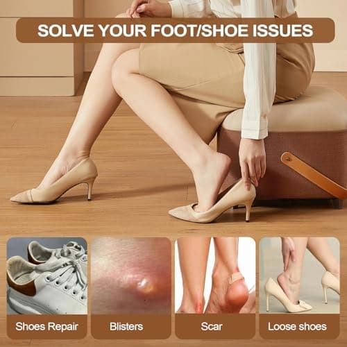 GQTJP Heel Pads Cushion Inserts for Loose Shoes, Heel Grips & Liners for Men Women – Protectors Against Blisters, Heel Pain, Slipping & Friction(6 Pairs, Black) - Thumbnail 6