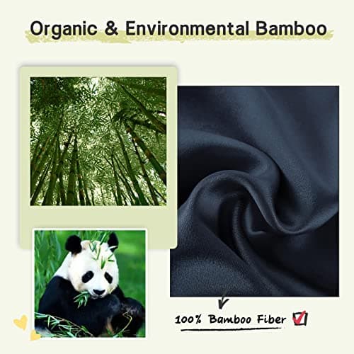 iCooBreeze 100% Handmade Bamboo Sleeping Eye Mask for Women for Men,Night Masks,Organic Sleep Mask,Blockout Eye Mask for Sleeping,Large Size Adjustable (Navy Blue) - Thumbnail 4