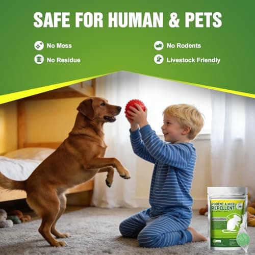 24PCS Mice Repellent Moth Balls Rodent Repeller, Natural Pest Control for Rats Squirrels Insects, Indoor Outdoor Mouse Deterrent, Pet & Family Safe Alternative to Traps & Poison - Thumbnail 5