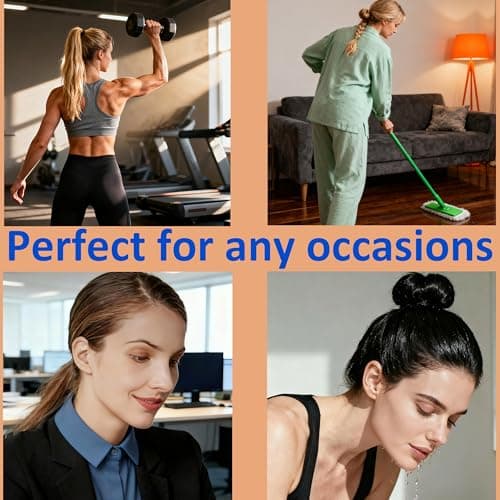 Hair Ties for Thick & Thin Hair, Elastic Hair Bands for Women Sleep, Sports, Ponytail Holder No Damage| Boho Bracelets Hair Accessories-24 pcs - Thumbnail 3