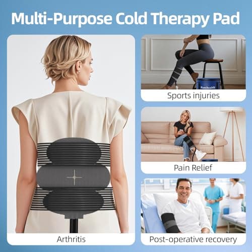Cold Therapy Machine, Portable Ice Machine for Knee After Surgery, Programmable Knee Replacement Recovery System for Post Surgery Recovery Sports Injuries Reduce Swelling (Blue) - Thumbnail 3