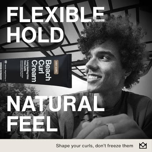 Kings Domain Melbourne Beach Curl Cream | Lightweight Flexible Hold Curl Definer | Anti-Frizz Cream for Long-Lasting Natural Curls - Thumbnail 6