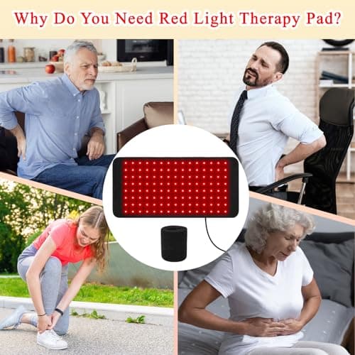 Red Light Therapy for Body, 660nm 850nm 16" 3 in 1 LED Infrared Redlight Therapy Belt Wrap Pad for Neck Shoulder Back Knee Muscle - Thumbnail 4