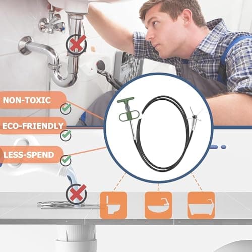 35" Flexible Drain Snake Grabber Tool, Upgraded Hair Clog Remover for Sink, Shower & Bathtub, Easy Reach Plumbing Weasel - Thumbnail 6