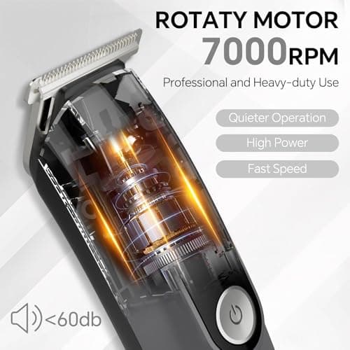 Beard Trimmer for Men 5 in 1 Electric Razor for Nose, Body, Face and Mustache Grooming Kit Cordless Hair Clipper Trimmer with Smart Charge Technology - Thumbnail 4
