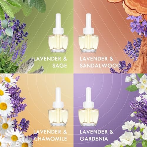 Plug In Air Freshener Refills for Home, Chamomile, Sandalwood, Sage & Gardenia Summer Scents for Home & Bathroom, 8 Count, Compatible with Air Wick & Glade, Not Include Glade Plus - Thumbnail 3